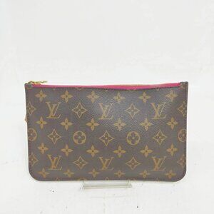 Authentic Louis Vuitton Accessory Neverfull Pouch Brown Monogram mn368-021926